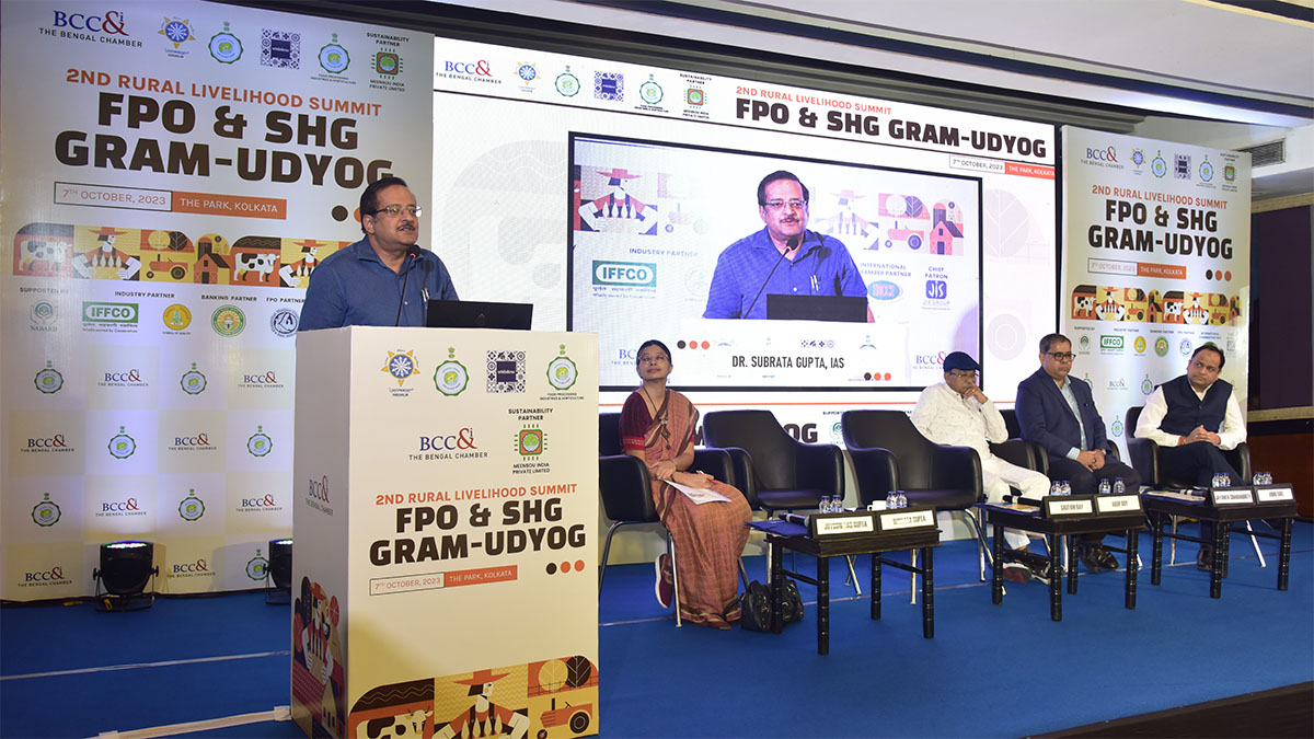 Dr. Subrata Gupta, IAS, ACS, Dept. of Food Processing Industries and Horticulture addressing the audience