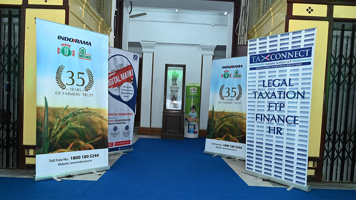 Branding at the venue during the conclave