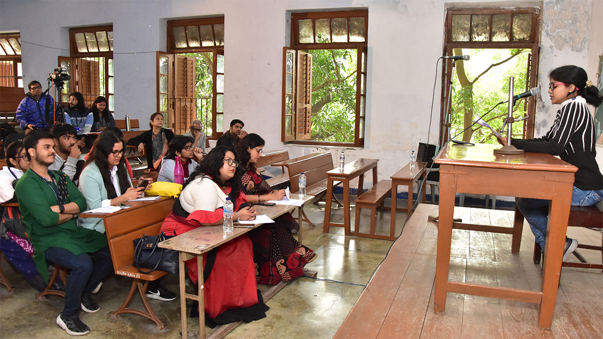 Ms Dyuti Banerjee, Senior School Teacher at Modern High School for Girls and Lawyer at Hon'ble Calcutta High Court; and Ms Mohar Mukhopadhyay, Head Corporate Communication, Balmer Lawrie Company limited Committee were the esteemed judges for the Inter-College Meet and Debate on “Swami Vivekananda- A Herald for Sustainable Tourism on 9th January 2024 at Scottish Church College. ( L- R)