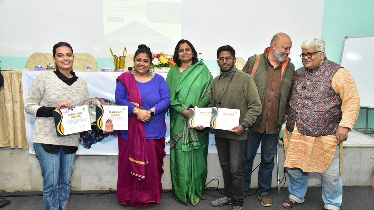 Students representation from various colleges at the Inter-College Meet and Debate on “Swami Vivekananda- A Herald for Sustainable Tourism on 9th January 2024 at Scottish Church College.
