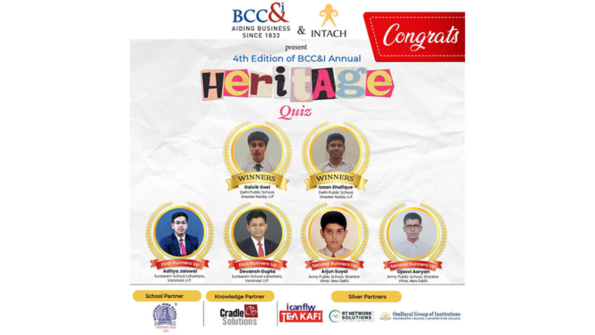  Winners and runners up of the 4th edition of Annual Heritage Quiz 2024