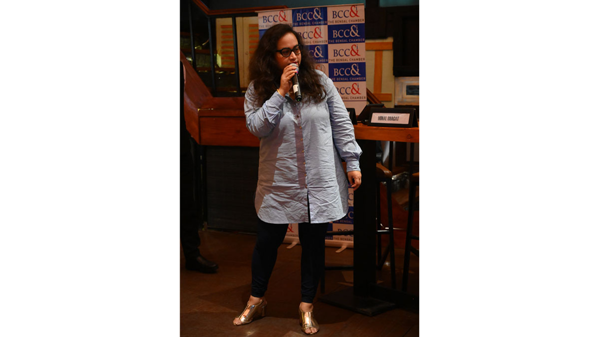 Ms Angana Guha Roy Chowdhury, Assistant Director General, The Bengal Chamber of Commerce and Industry moderating the programme.