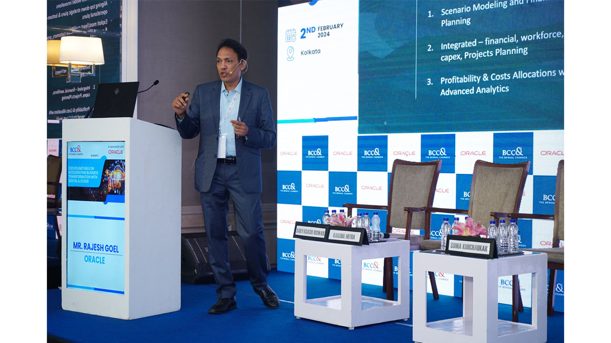 Mr. Rajesh Goel, Director - Solution Engineering, Cloud Applications, India, Oracle gracing the Session.