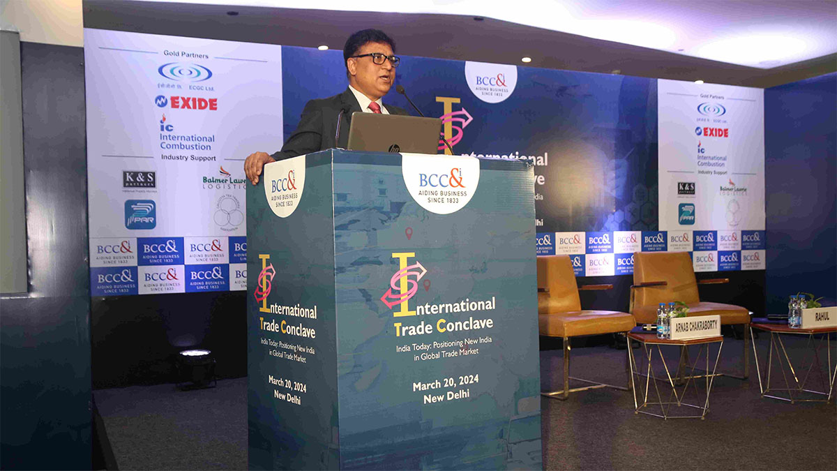 Mr. Rahul, DGM, ECGC Ltd. speaking on Nuances of Trade Finance: Focusing Insurance