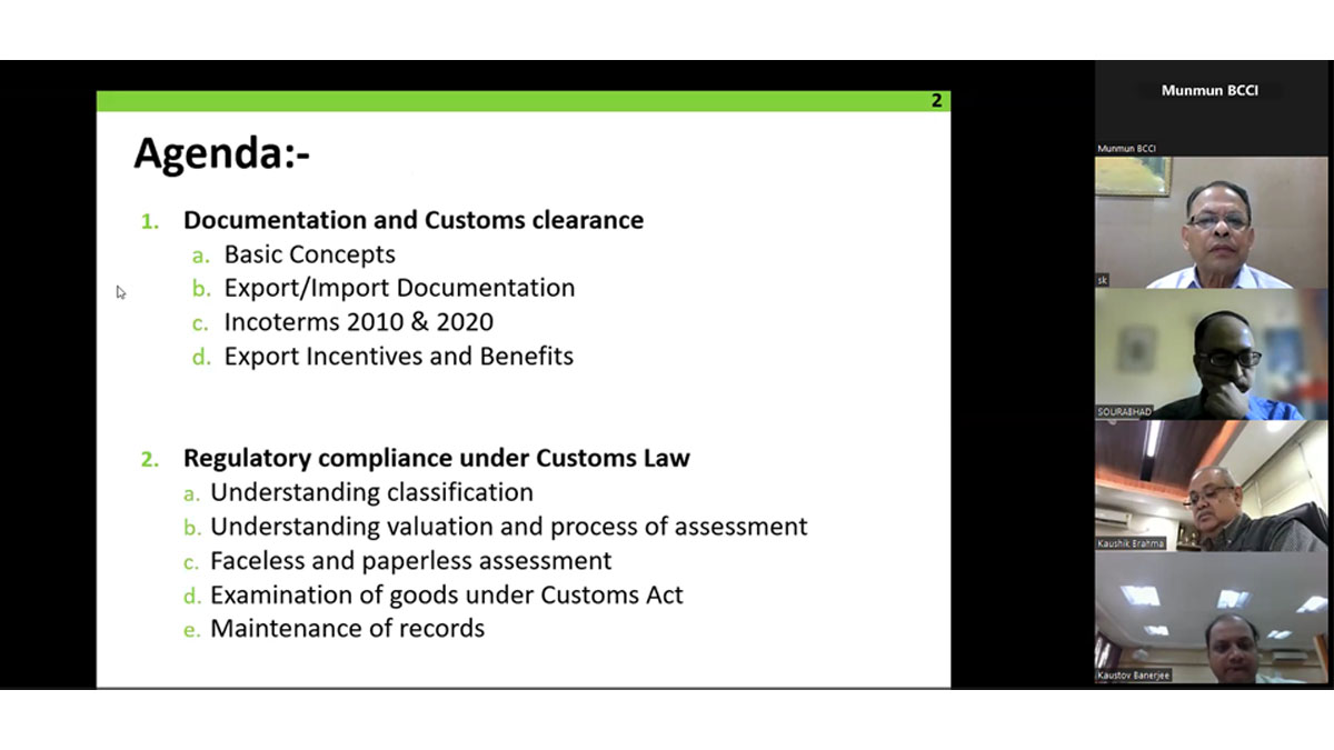 Faculty, Mr. Sudhakar Kasture, Director of Helpline Impex Pvt. Ltd. and EXIM Institute taking the participants through the session.