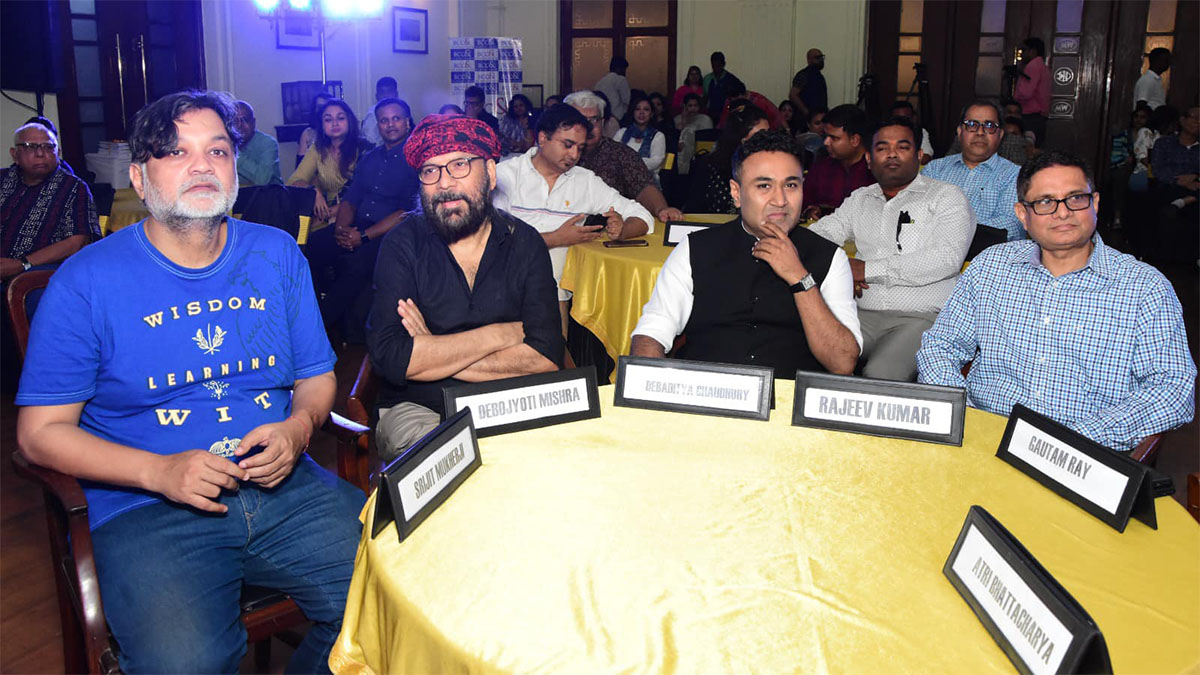 (From L-R) Shri Srijit Mukherji, Indian Film Director; Shri Debojyoti Mishra,  Indian Music Director; Mr Debaditya Chaudhury, Chairperson, Lifestyle Committee, BCC&I; Shri Rajeev Kumar, IPS, Additional Chief Secretary, Department of Information Technology and Electronics, Government of West Bengal