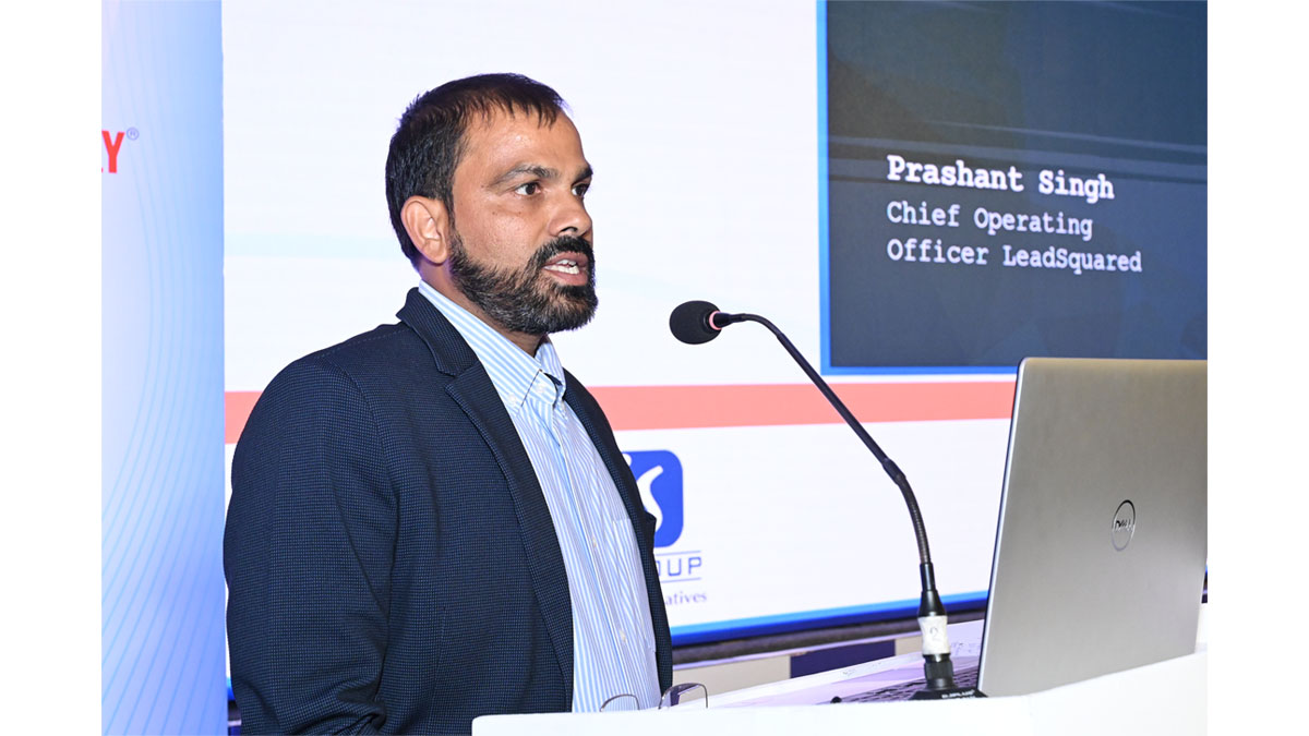 Mr. Prashant Singh, Co-Founder & COO Leadsquared giving the theme address at the 13th Edition of Marketing and Brand Conclave