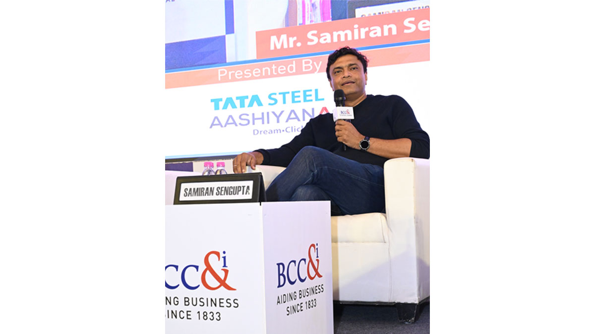 Mr. Samiran Sengupta, Founder & CEO, JustMyRoots speaking on the session on Startups