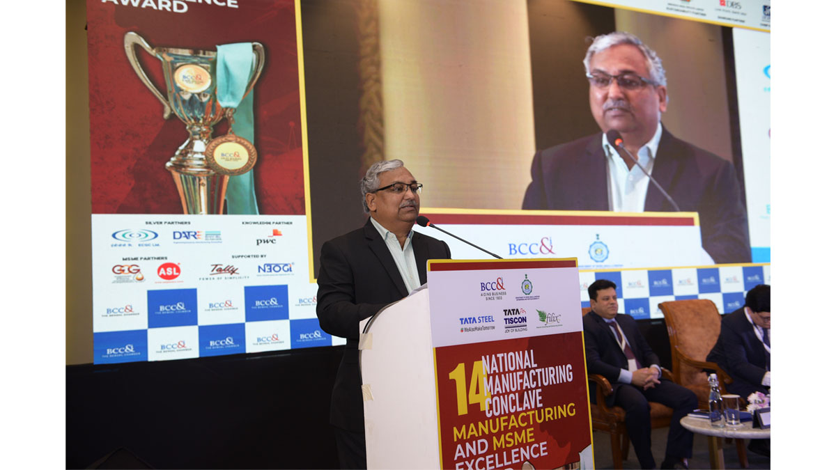 Mr. Gautam Ray, President, BCC&I; President- Corporate, RPSG Group delivering the welcome address