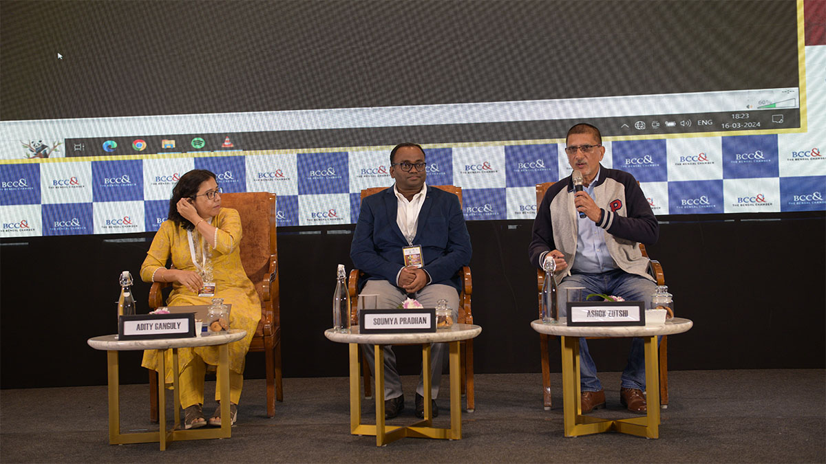 (L-R) Ms. Adity Ganguly, Head Product Sustainability, Tata Steel Ltd.;	Mr. Soumya Pradhan, CEO, Meensou India Pvt. Ltd; Mr. Ashok Zutshi, Adviser & Board Member, Meensou India Pvt. Ltd