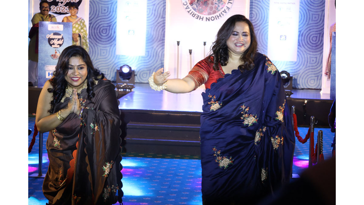 Ms Angana Guha Roy Chowdhury, Assistant Director General, BCC&I, and Ms. Sukanya Bose, Director, BCC&I from The Chamber Secretariat walked at the Defile de mode – a specially curated Runway walk on the occasion of BCC&I’s Annual Night 2023.